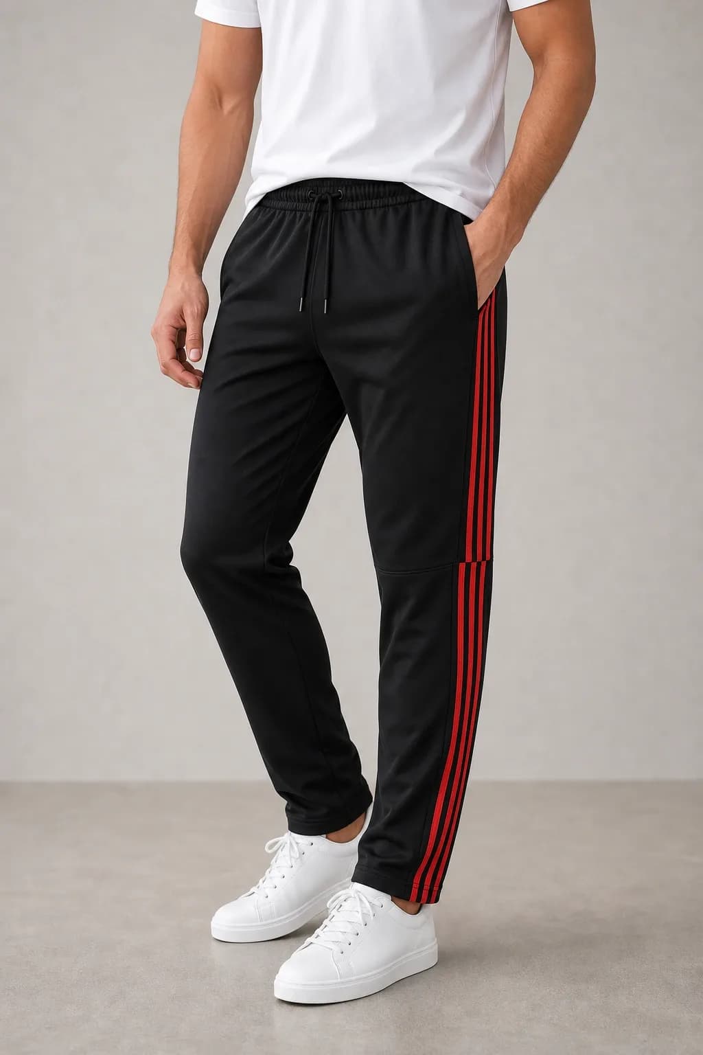 Black Stripe Athletic Trouser